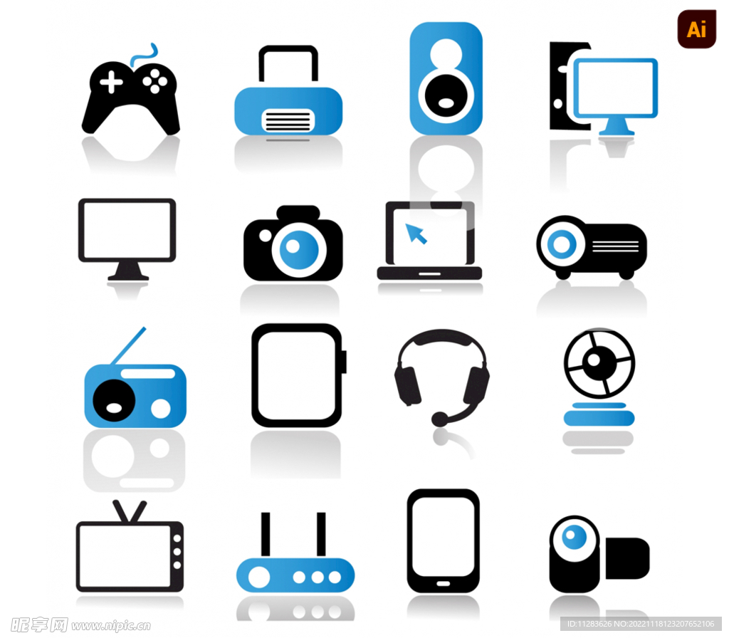 数码产品图标 指尖上的科技世界